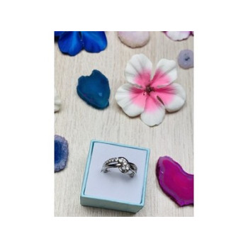925 Sterling Silver White Topaz Ring Size 6.5