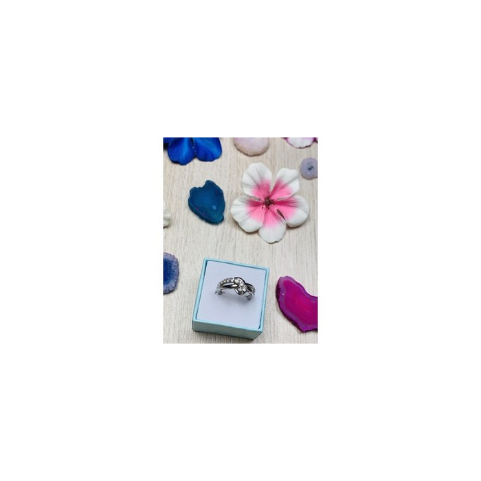 925 Sterling Silver White Topaz Ring Size 6.5