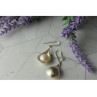 925 Sterling Silver Pearls Earrings Italy