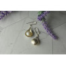 925 Sterling Silver Pearls Earrings Italy