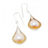 925 Sterling Silver Pearls Earrings Italy