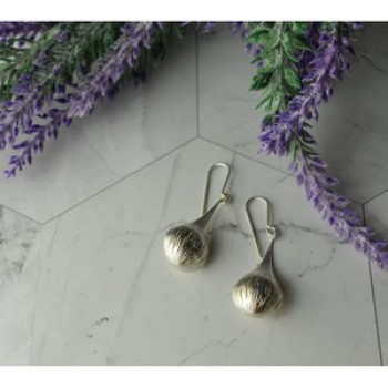 925 Sterling Silver Pearls Earrings Italy