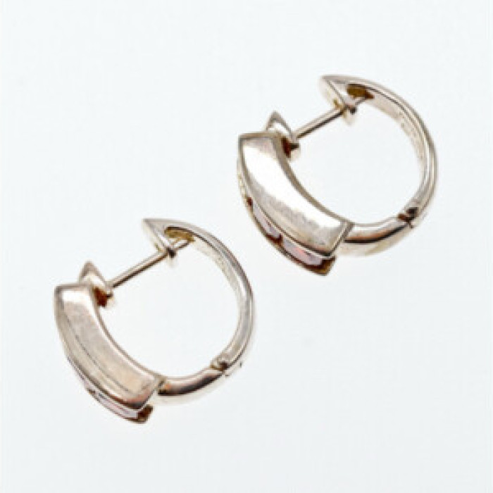 925 Sterling Silver Garnet Earrings