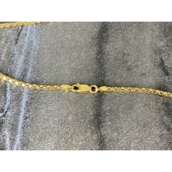 925 Sterling Silver Gold Plated Chain Milor Italy 30.3 In