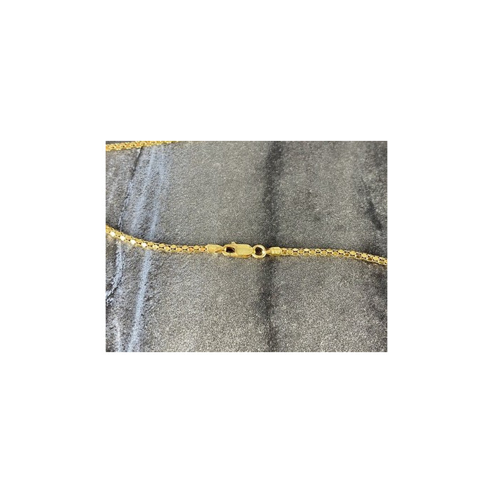 925 Sterling Silver Gold Plated Chain Milor Italy 30.3 In