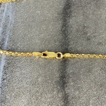 925 Sterling Silver Gold Plated Chain Milor Italy 30.3 In