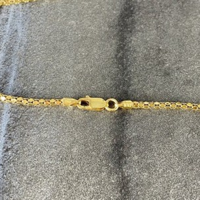 925 Sterling Silver Gold Plated Chain Milor Italy 30.3 In