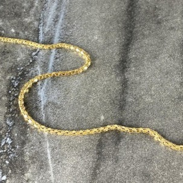 925 Sterling Silver Gold Plated Chain Milor Italy 30.3 In