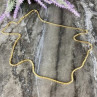 925 Sterling Silver Gold Plated Chain Milor Italy 30.3 In