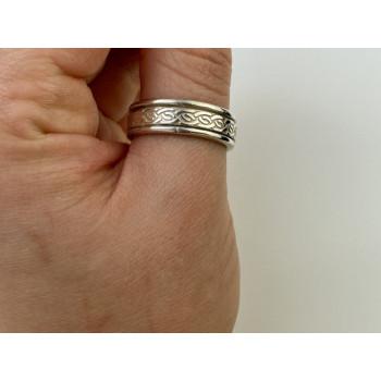 925 Sterling Silver Spinner Men's Ring Size 12