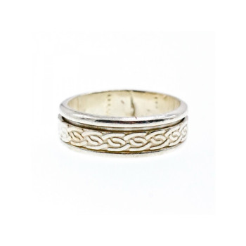925 Sterling Silver Spinner Men's Ring Size 12