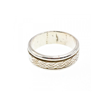 925 Sterling Silver Spinner Men's Ring Size 12