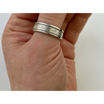 925 Sterling Silver Spinner Men's Ring Size 12