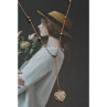 10K Yellow Gold Diamonds Heart Necklace