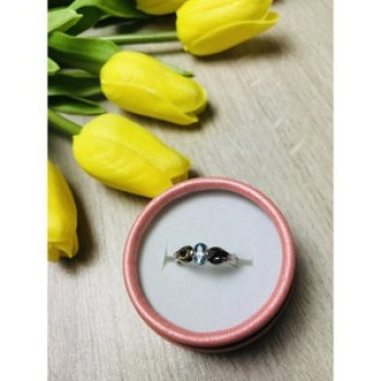 925 Sterling Silver Blue Spinel Ring Size 7