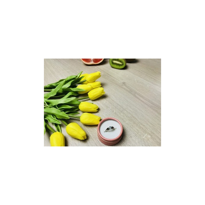 925 Sterling Silver Blue Spinel Ring Size 7