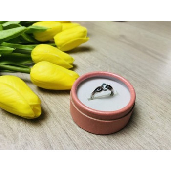 925 Sterling Silver Blue Spinel Ring Size 7