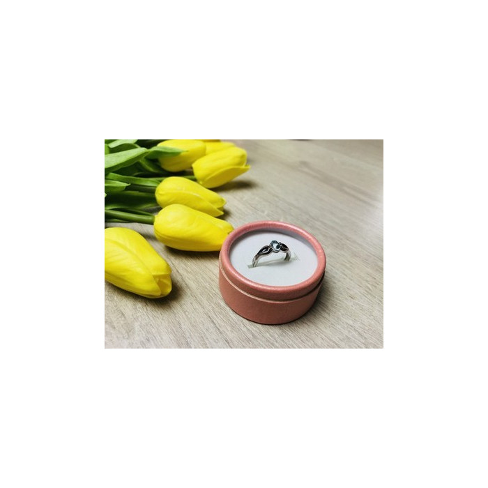 925 Sterling Silver Blue Spinel Ring Size 7