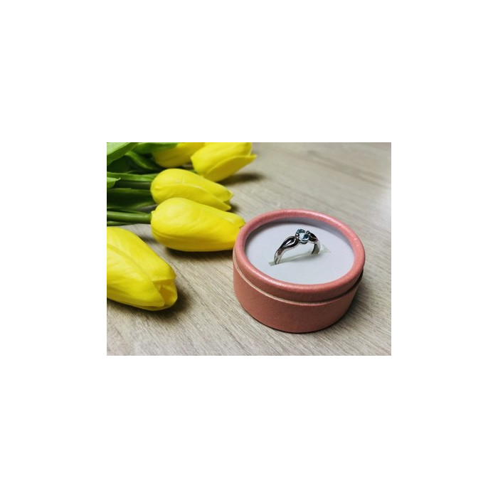 925 Sterling Silver Blue Spinel Ring Size 7