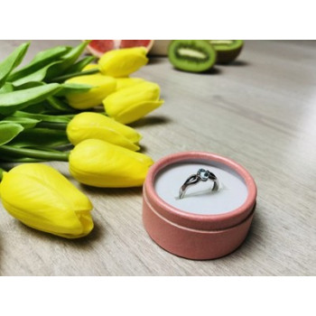 925 Sterling Silver Blue Spinel Ring Size 7