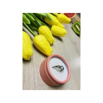 925 Sterling Silver Blue Spinel Ring Size 7