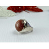925 Sterling Silver Aventurine Ring Size 6.5