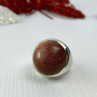 925 Sterling Silver Aventurine Ring Size 6.5