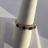 925 Sterling Silver Gold Plated Tourmaline Ring Size 7.5