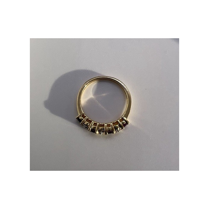 925 Sterling Silver & Tourmaline Gold Plated Ring Size 7.5