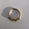 925 Sterling Silver Gold Plated Tourmaline Ring Size 7.5