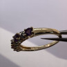 925 Sterling Silver Gold Plated Tourmaline Ring Size 7.5