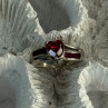 925 Sterling Silver Spinel Heart Ring Size 5