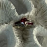 925 Sterling Silver Spinel Heart Ring Size 5