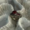 925 Sterling Silver Spinel Heart Ring Size 5