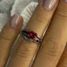 925 Sterling Silver Spinel Heart Ring Size 5