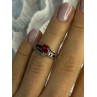 925 Sterling Silver Spinel Heart Ring Size 5