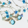 Vintage 925 Sterling Silver Topaz Earrings