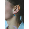 Vintage 925 Sterling Silver Topaz Earrings