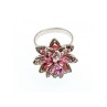 925 Sterling Silver Pink & White CZ 