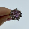 925 Sterling Silver Pink & White CZ 