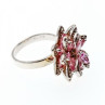 925 Sterling Silver Pink & White CZ 