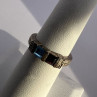 925 Sterling Silver Topaz & Tourmaline Ring Size 5.5