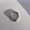 925 Sterling Silver Topaz & Tourmaline Ring Size 5.5