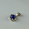 14K WHITE GOLD BLUE STAR SAPPHIRE PENDANT