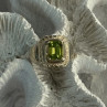 925 Sterling Silver Peridot Ring Size 6