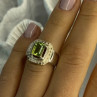 925 Sterling Silver Peridot Ring Size 6