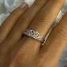 925 Sterling Silver Pink CZ Ring Size 9