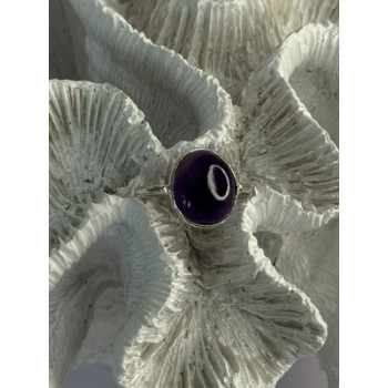 Vintage 925 Sterling Silver Amethyst Ring Size 7