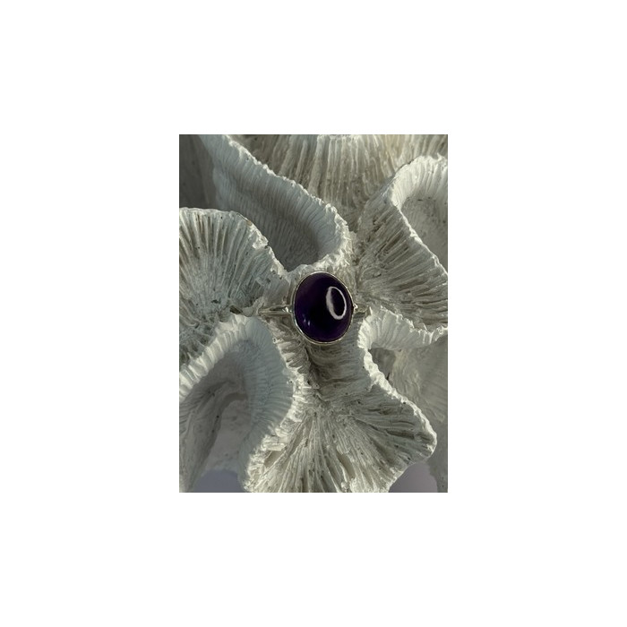 Vintage 925 Sterling Silver Amethyst Ring Size 7