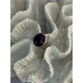 Vintage 925 Sterling Silver Amethyst Ring Size 7